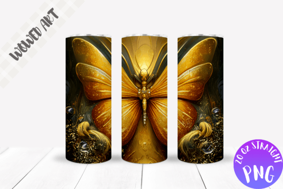 Butterfly 20 Oz Skinny Tumbler Wrap: Graphics & Crafts