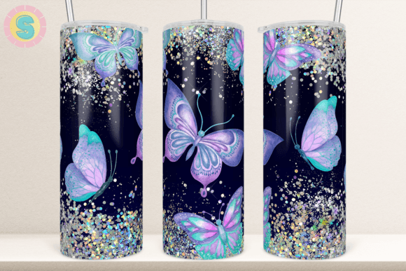 Butterfly and Glitter Tumbler Wrap: Designer Review