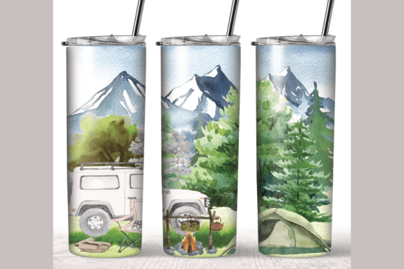 Camping 20 Oz Skinny Tumbler Wrap: Graphic & Craft Review