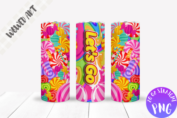 Candy 20 Oz Skinny Tumbler Wrap Graphics for Crafts