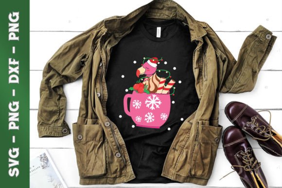 Christmas Cute Flamingo in Winter Cup Graphics Review