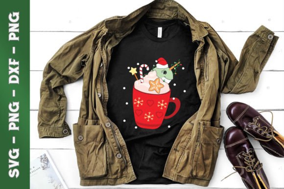 Christmas Cute Narwhal in Winter Cup: Graphics for Crafts