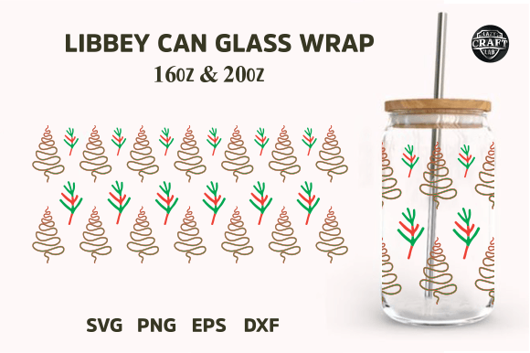 Christmas Libbey Can Glass 16oz SVG Graphics & Tumbler Wraps