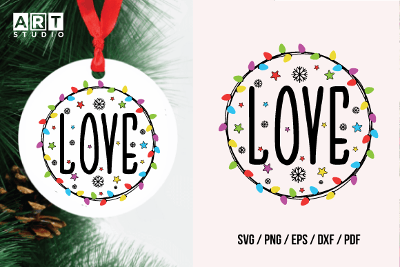 Christmas Round Sign Love SVG: Graphics & Crafts Review