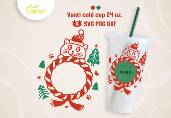 Cute Cat Christmas Cold Cup 24oz: Graphics & Crafts Review