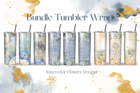 Flowers Bundle Tumbler Graphics & Print Templates