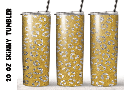 Gold Glitter Leopard Tumbler Wrap for Crafts & Graphics