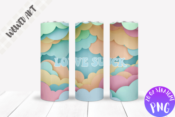 Love Suck 20 Oz Skinny Tumbler Wrap: Graphics & Crafts