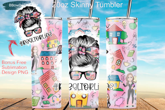 Real Estate Life Tumbler Design Review for Embroidery