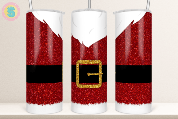 Santa Claus Glitter Tumbler Sublimation Graphics & Crafts