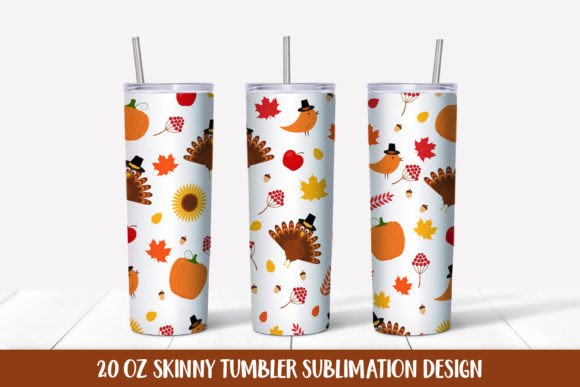 Thanksgiving Tumbler Wrap Sublimation Graphics