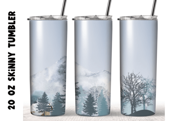 Watercolor Tumbler Graphics for Handmade Crafts